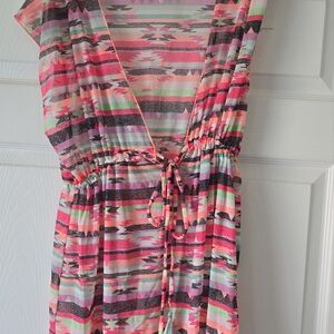 OP Multicolor‎ Striped Swim Coverup